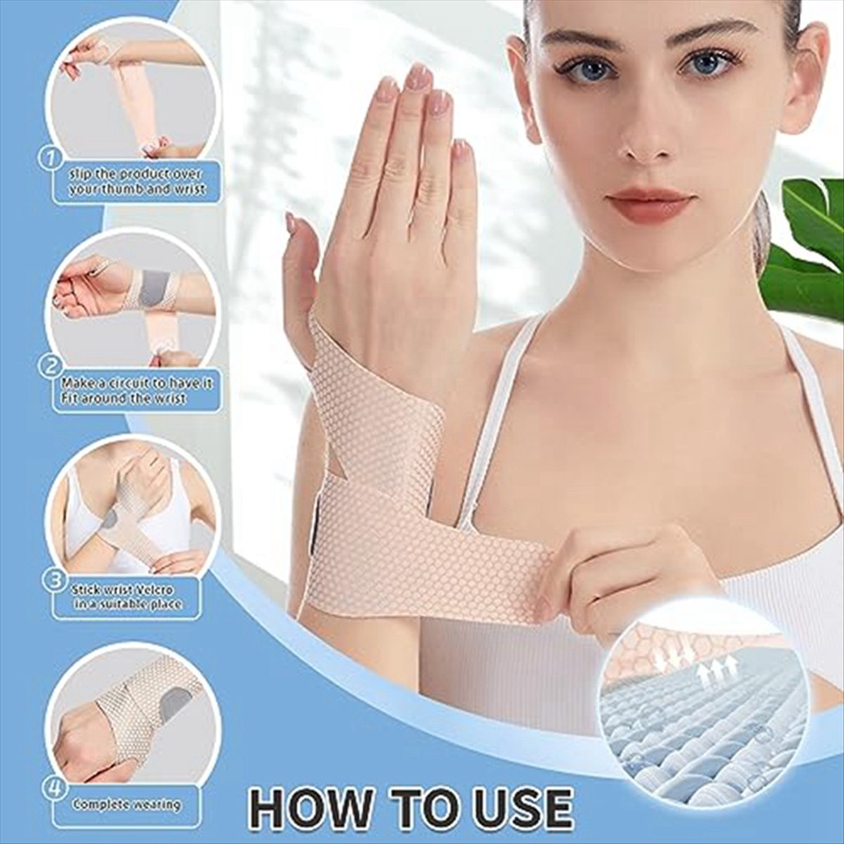 Wrist Wrap Support - [BLACKFRIDAY] Ultradünne Handgelenkstütze für Karpaltunnelsyndrom, atmungsaktives