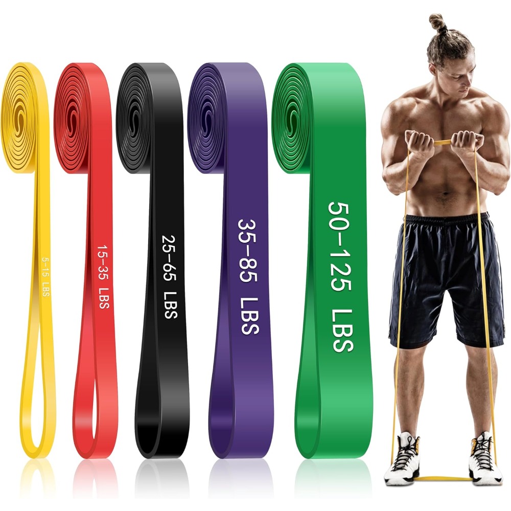 Crossfit Accessories - Klimmzug-Unterstützungsbänder, 5-Stufen-Widerstandsbänder für das Training, Klimmzugbänder