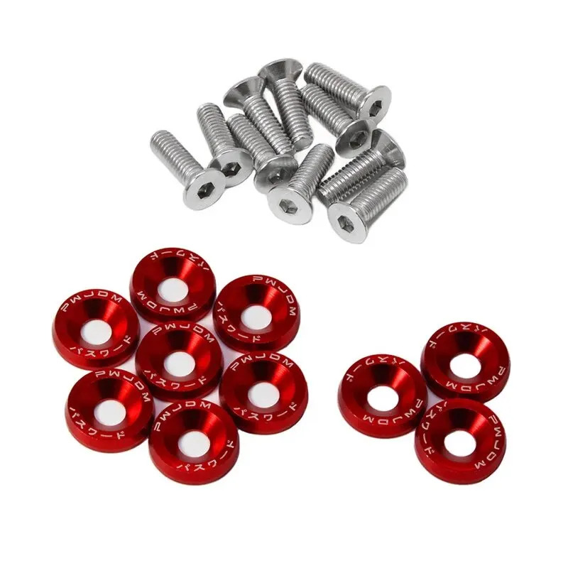Bumper Plate 10Kg - 10 Stück M6 Auto-Befestigungselemente, Kotflügel-Unterlegscheibe, Stoßstange,