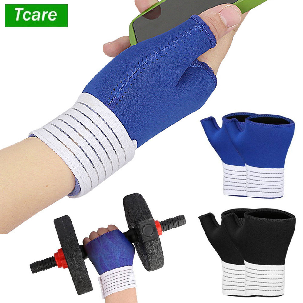 Wrist Wrap Support - 1 Paar elastische Handgelenkstütze mit Riemen,