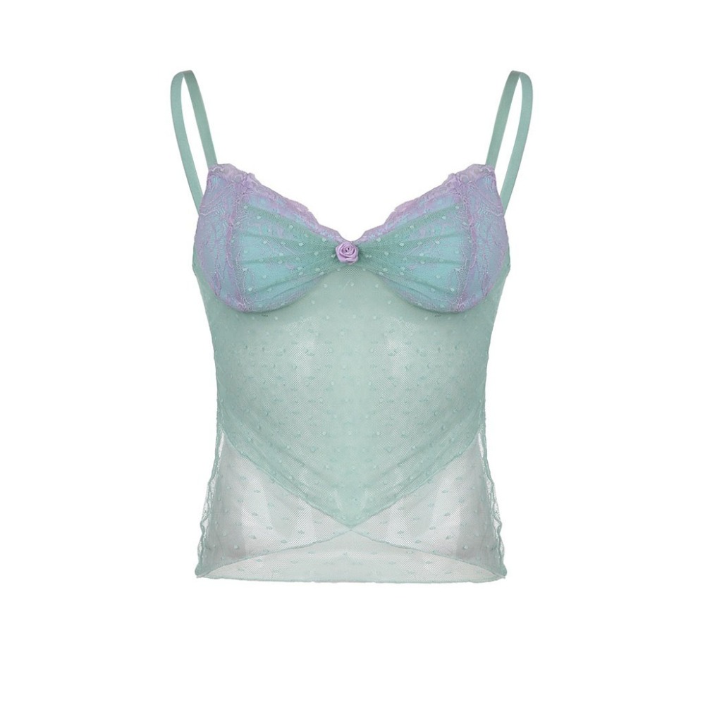 Crossfit Youtube - Schicker, würziger Girl-Style Netz-Camisole, schmal geschnittene